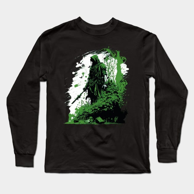 green wizard Long Sleeve T-Shirt by Trontee